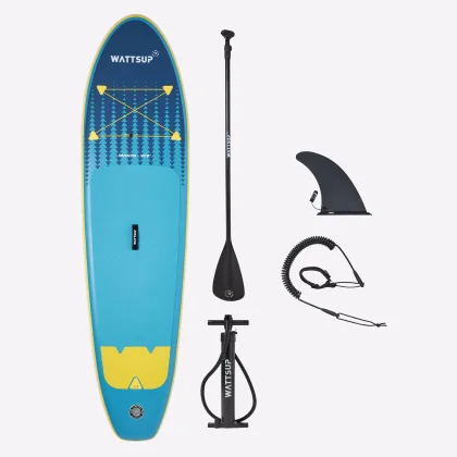 WATTSUP Jednokomorový nafukovací paddleboard SET Manta do 100 kg oranžovo-modrý bez