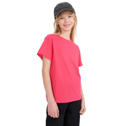 Dívčí tričko s krátkým rukávem 4F JUNIOR TSHIRT F2326-55S-HOT PINK