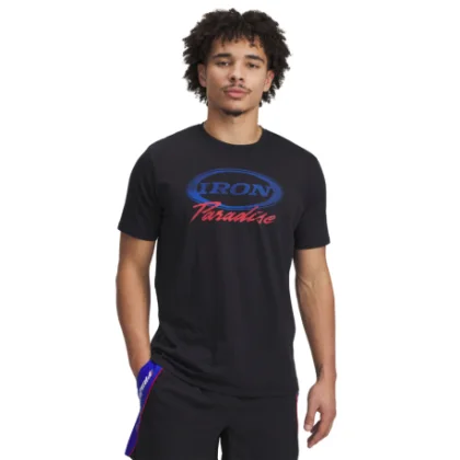 Pánské tričko s krátkým rukávem UNDER ARMOUR PROJECT ROCK Iron SS-BLK