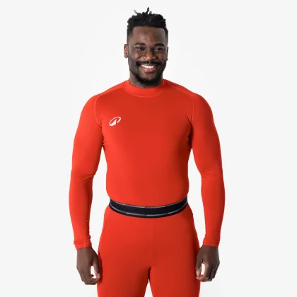 KIPSTA Unisex futbalové termotričko Keepdry Club s dlhými rukávmi červené S