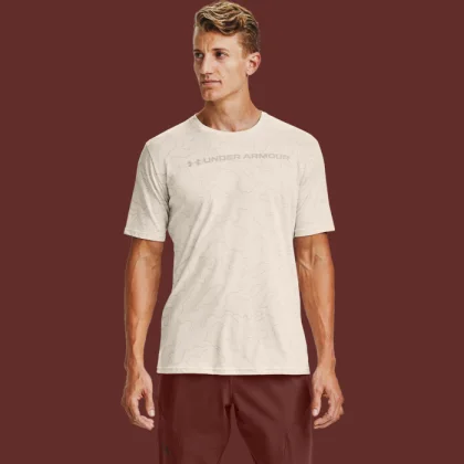 Under Armour Tričko All Over Wordmark Brown S