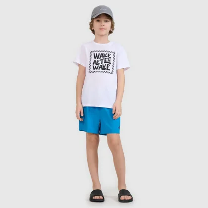 Chlapčenské plážové boardshorty - modré
