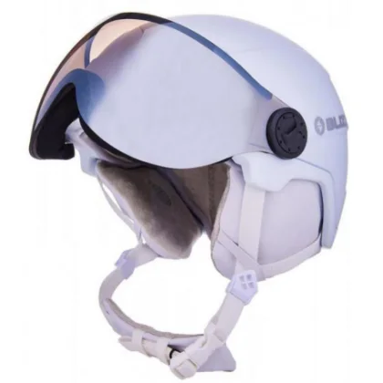 Dámska lyžiarska prilba so štítom BLIZZARD W2W Double Visor ski helmet, white matt, smoke lens, mirror