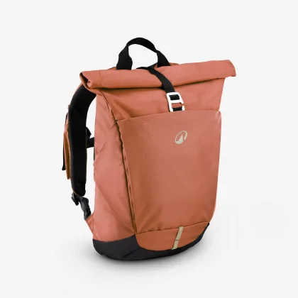 QUECHUA Turistický batoh Escape 500 Rolltop 16 + 4 l hnedý 17 l