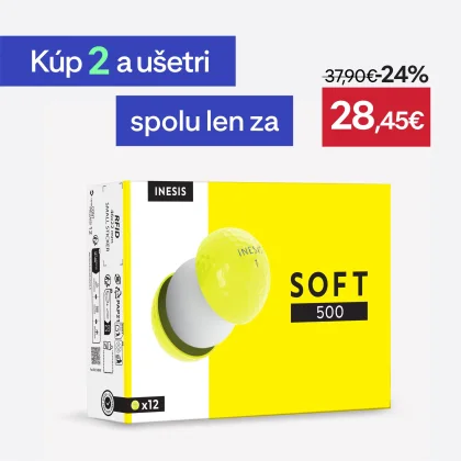 INESIS Golfové loptičky Soft 500 - 12 ks žlté bez