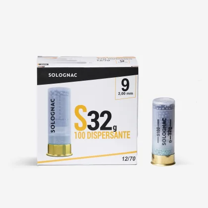 SOLOGNAC Brokový náboj S100 trieštivý 32 g kaliber 12/70 brok č. 9 x 25 kusov N° 9