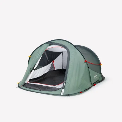 QUECHUA Kempingový stan 2 Seconds pre 2 osoby zelený bez