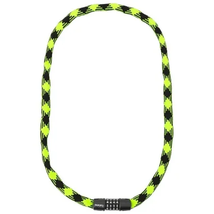 Max1 řetězový zámek Twist kódový 3,2x1200 mm zeleno/černý