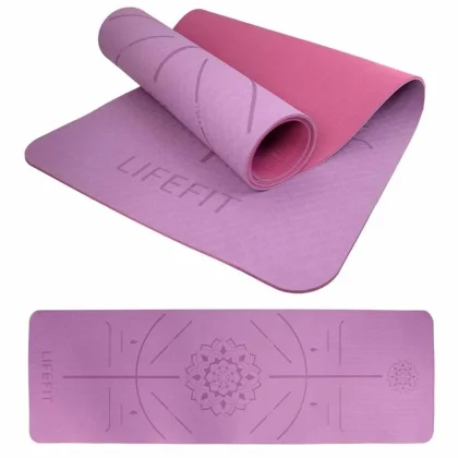 Lifefit Podložka Yoga MAT Relax Duo 183x58x0 6cm bordó