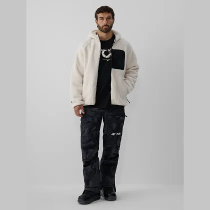 Polar regular sherpa s kapucňou pánsky - béžový