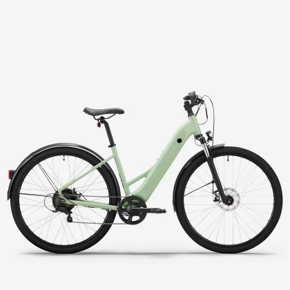 ROCKRIDER Trekingový elektrobicykel E-ACTV 100 LF mandľovozelený L-XL