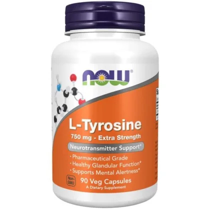 NOW Foods L-tyrozín 750 mg, extra silný