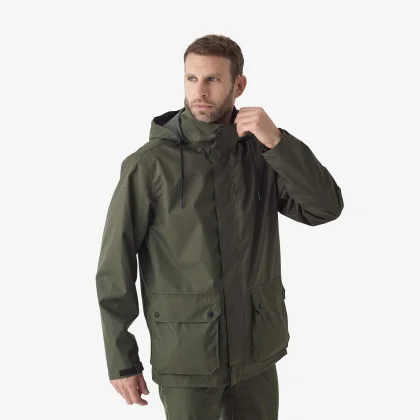 SOLOGNAC Nepremokavá bunda 500 zelená 4XL