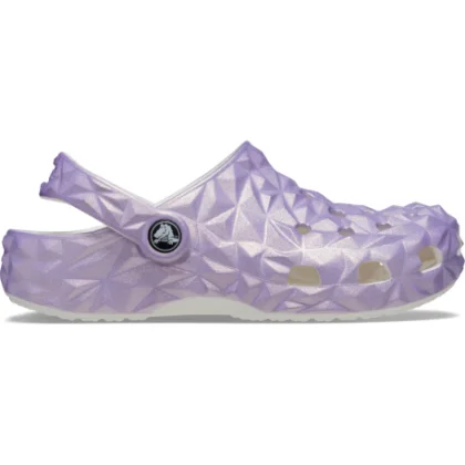Lányi krokszik (szabadidőcipő) CROCS Classic Iridescent Geo CGK white