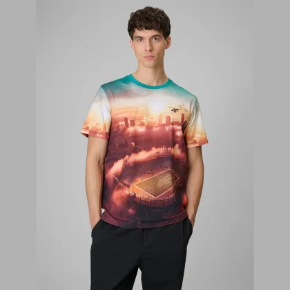 T-shirt regular s potlačou pánsky - multicolor