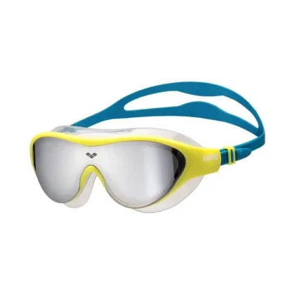 Juniorské plavecké brýle ARENA THE ONE MASK JR MR-SILVER-SOFT_GREEN-BLUE_COSMO
