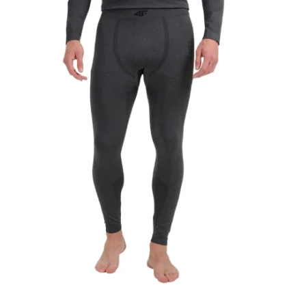 Pánské termo kalhoty 4F SEAMLESS UNDERWEAR M238-WAW25USEAM238-21M-BLACK MELANGE