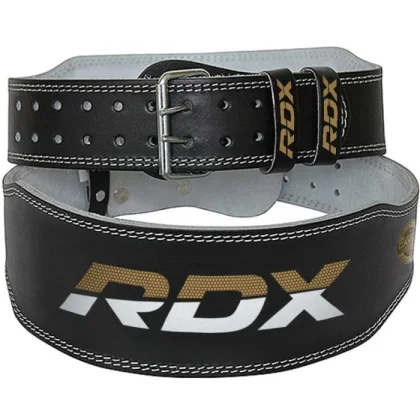 RDX Sports Fitness opasok 6“ Leather Black/Gold XL