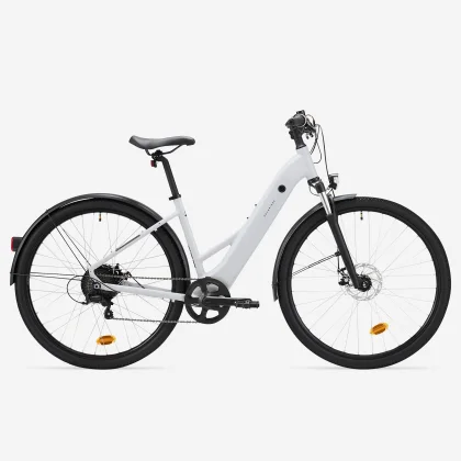 ROCKRIDER Trekingový elektrobicykel E-ACTV 100 sivý L-XL
