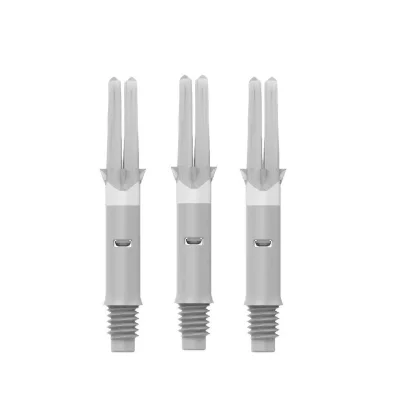 Násadky na šípky L-Style Straight Spin 190 otočné, biele, krátke, 33mm