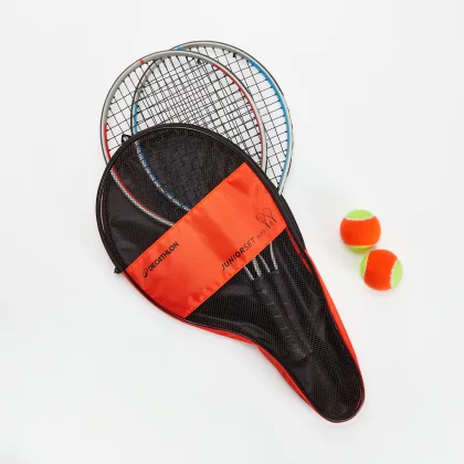 DECATHLON Detská súprava na tenis Essential 2 rakety 21" 2 loptičky 1 obal bez