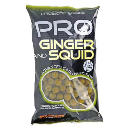 STARBAITS Pro Ginger Squid (zázvor a kalmár) priemer 20 mm, balenie 2,5 kg