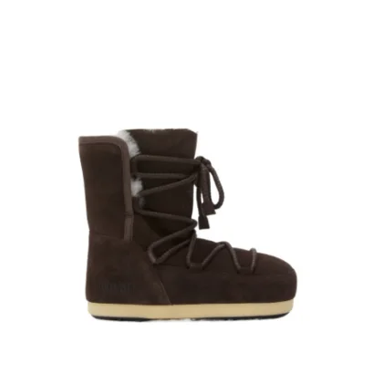 Dámske členkové zimné topánky MOON BOOT MB EVX BOOT SUEDE SHEARLING, M010 DARK BROWN