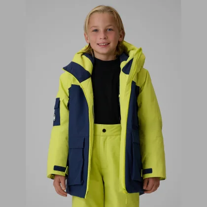 Snowboardová bunda membrána 8000 chlapčenská - multicolor