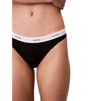 Dámske nohavičky CALVIN KLEIN Bikini Briefs Cotton Stretch Rib black