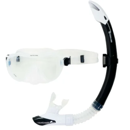 Potápěčský snorklovací set AQUALUNG COMBO NABUL TRANSPARENT WHITE