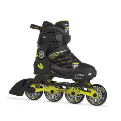 Juniorské kolieskové korčule FILA SKATES WIZY ALU BLACK LIME