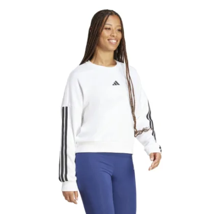 Dámská mikina ADIDAS W 3S FT SWT WHITE BLACK
