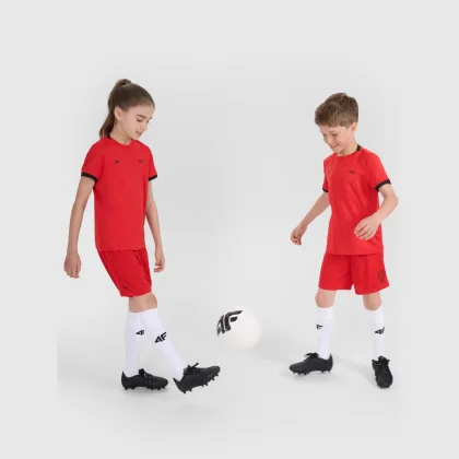 Športové tričko detské 4F JUNIOR x Robert Lewandowski - červené