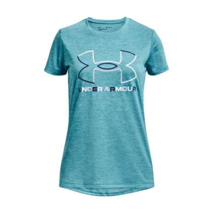 Dívčí tréninkové tričko s krátkým rukávem UNDER ARMOUR Tech BL Twist SS-BLU