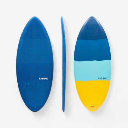 DECATHLON Detský penový skimboard 500 modro-tyrkysovo-žltý jedna veľkosť