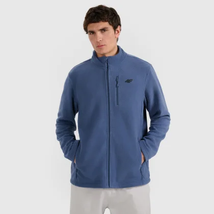 Pánsky regular fleece so stojačikom - tmavomodrý