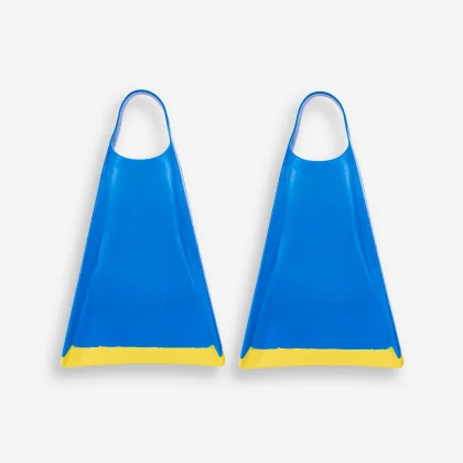 DECATHLON Plutvy na bodyboard 100 tyrkysovo-žlté 44-45