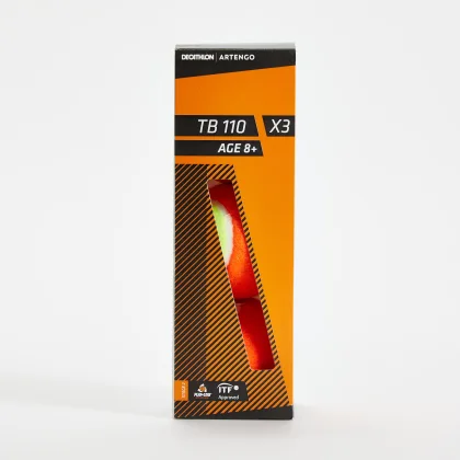 ARTENGO Tenisové loptičky TB110 oranžové 3 ks bez