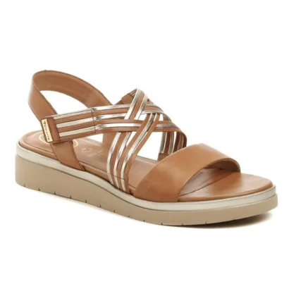 Tamaris Comfort 8-58707-42 hnědé dámské nadměrné sandály