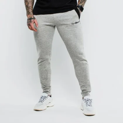 GymBeam Tepláky Slimfit Grey