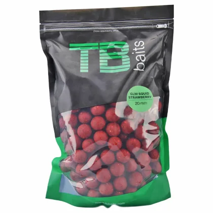 TB Baits GLM Squid Strawbery, 2,5 kg priemer 20 mm, balenie 2,50 kg
