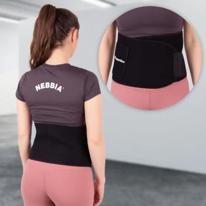 Neoprénový pás inSPORTline Waistpire s vreckom Farba čierna,
