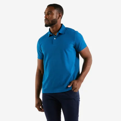 DECATHLON Pánska jachtárska polokošeľa Sailing 100 s krátkym rukávom modrá 3XL