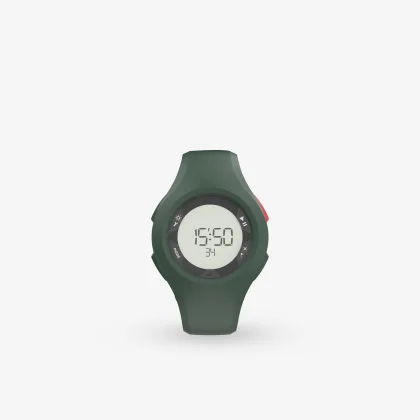 DECATHLON Hodinky so stopkami W200 M kaki bez