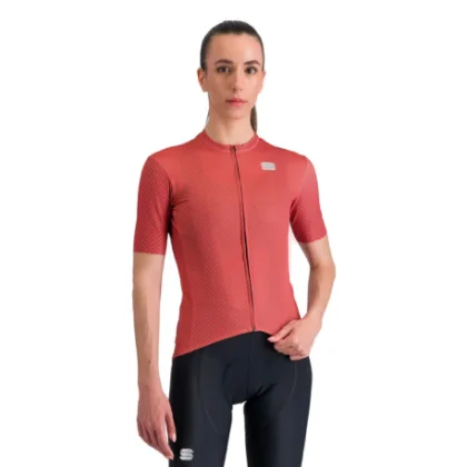 Dámský cyklistický dres s krátkým rukávem SPORTFUL Checkmate w jersey, pompelmo mauve