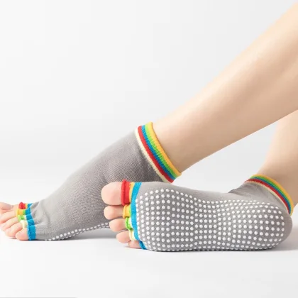 Sportago Ziva bezprstové ponožky na jogu - šedá