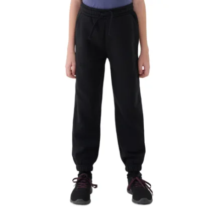 Chlapčenské zateplené tepláky 4F JUNIOR TROUSERS CAS M1510-4FJWMM00TTROM1510-20S-DEEP BLACK