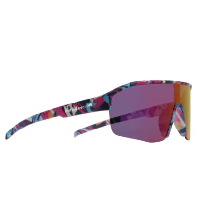 Sluneční brýle RED BULL SPECT DUNDEE-010, matt blue-pink pattern, smoke with pink-yellow mirror, CAT 3