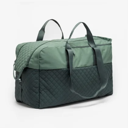 FOUGANZA Cestovná taška Duffle 65 l na prenos jazdeckých potrieb zelená bez
