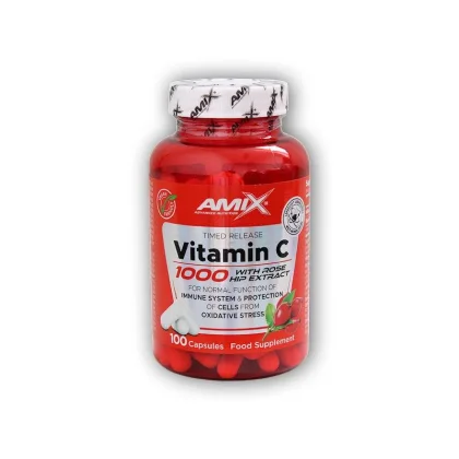 Amix Vitamin C 1000mg + Rose Hips 100 kapslí
